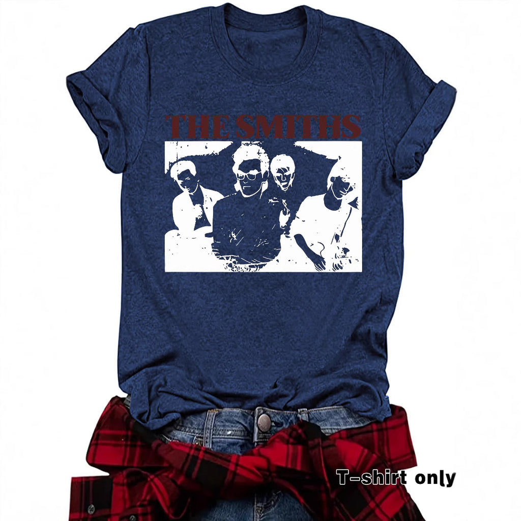Short sleeved women's t-shirt with THE SMITHS pattern