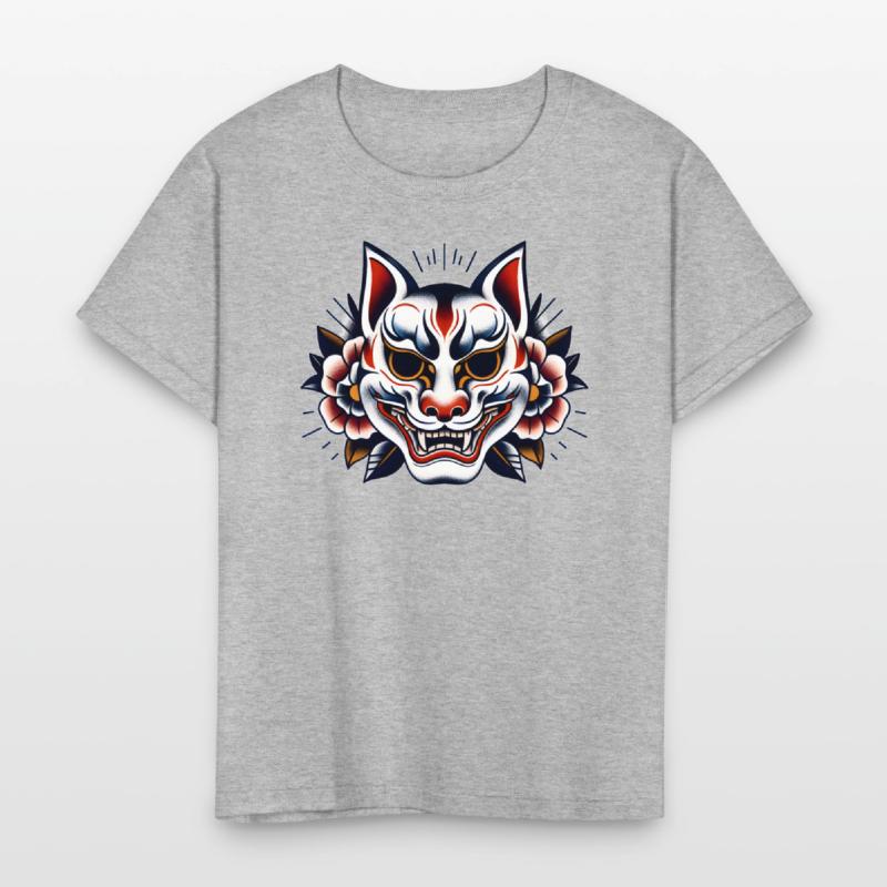 AI Japanese Kabuki Fox Mask Design