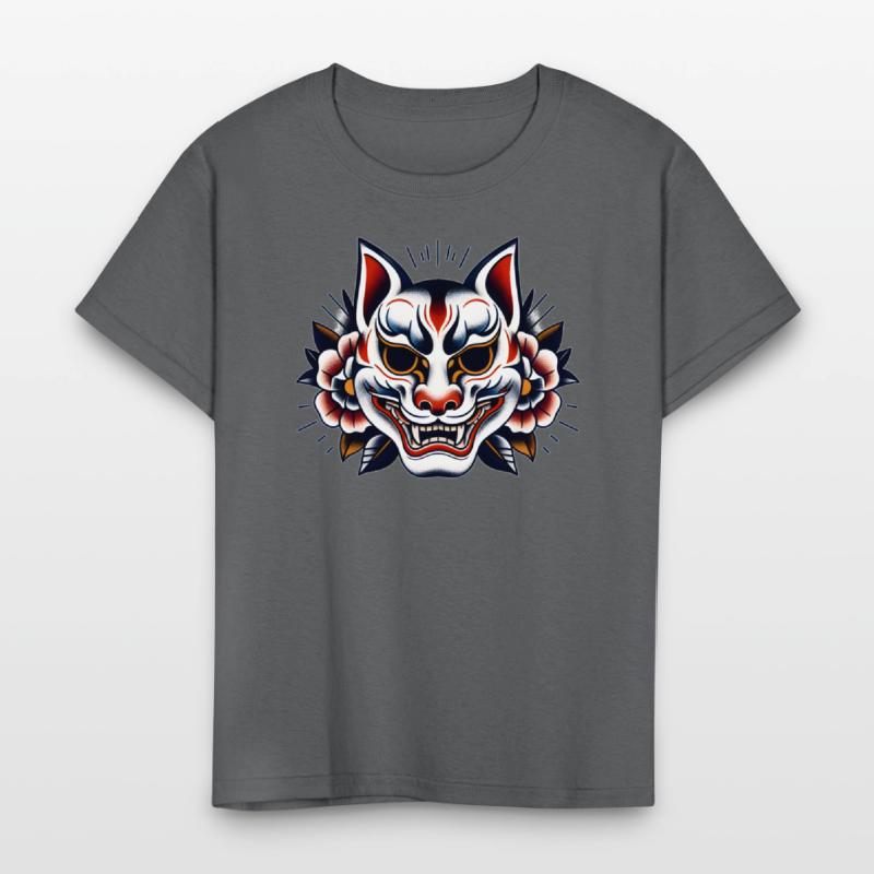 AI Japanese Kabuki Fox Mask Design