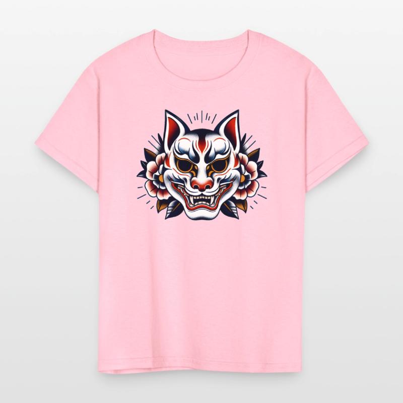 AI Japanese Kabuki Fox Mask Design