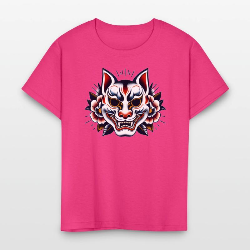 AI Japanese Kabuki Fox Mask Design