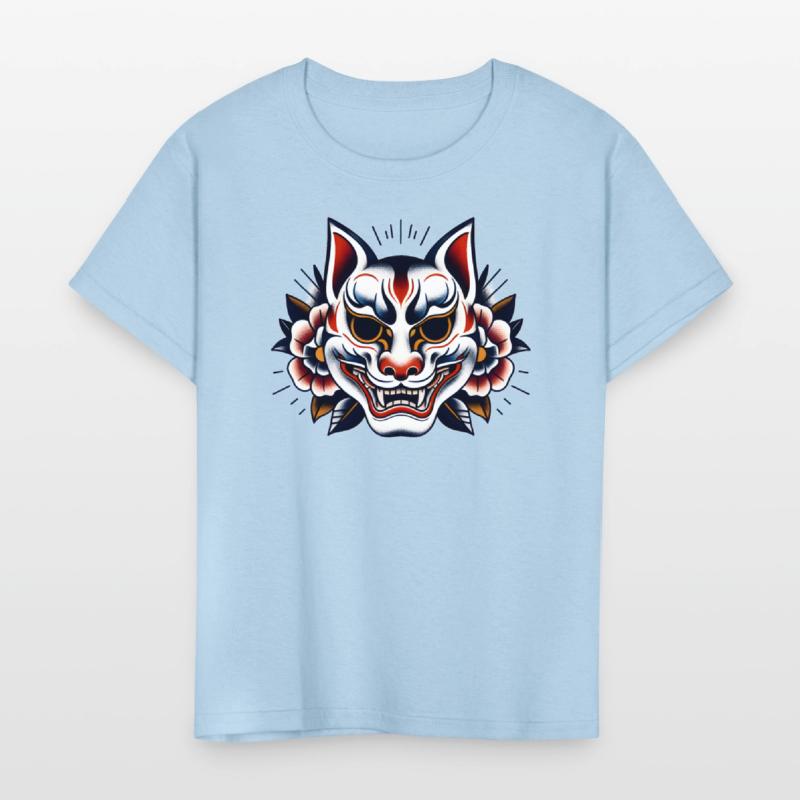 AI Japanese Kabuki Fox Mask Design