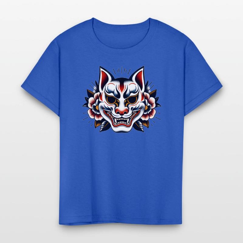 AI Japanese Kabuki Fox Mask Design