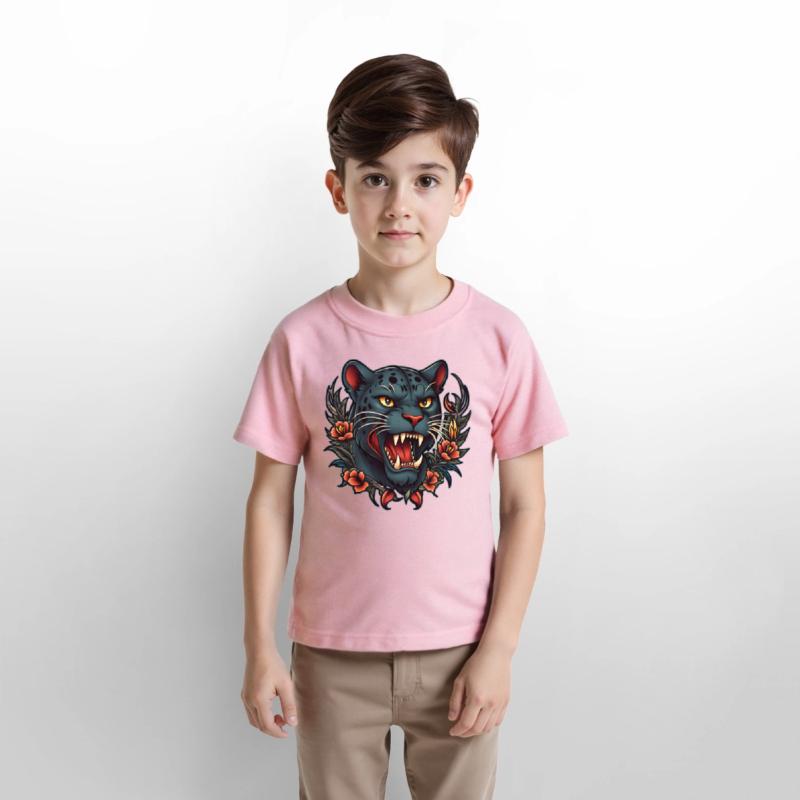 AI Modern Black Panther Head Tattoo Design