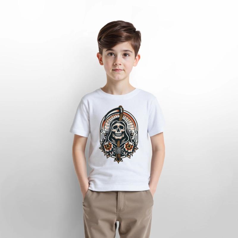 AI Traditional Skelaton Man Crazy Cool Kids Design
