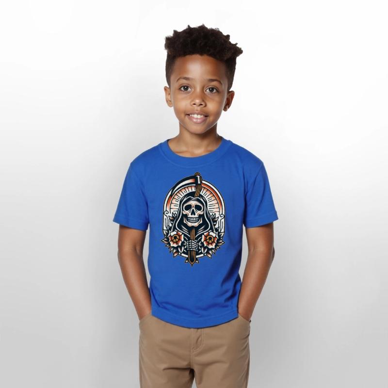 AI Traditional Skelaton Man Crazy Cool Kids Design