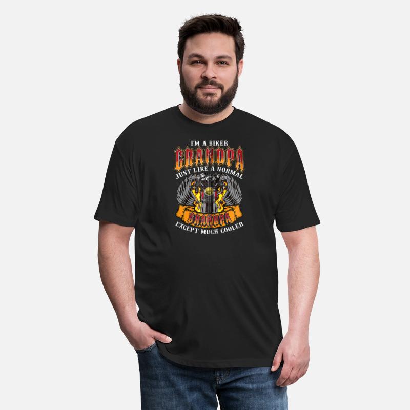 Biker Grandpa Shirt Funny Grandpa Motorcycle Dads