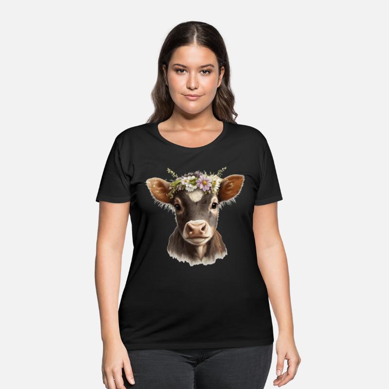 Calf Flower Crown Baby Cow Floral Farm Animal Pet