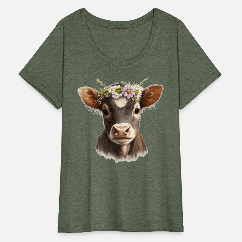 Calf Flower Crown Baby Cow Floral Farm Animal Pet
