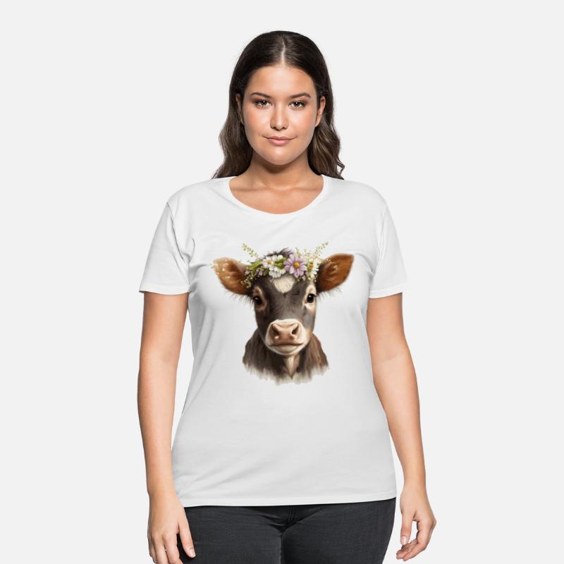 Calf Flower Crown Baby Cow Floral Farm Animal Pet
