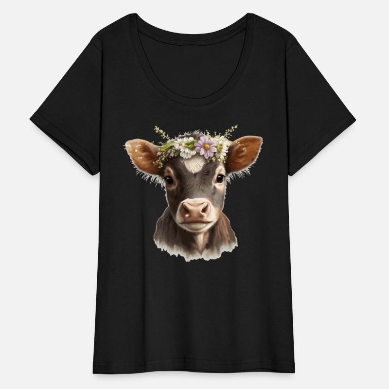 Calf Flower Crown Baby Cow Floral Farm Animal Pet