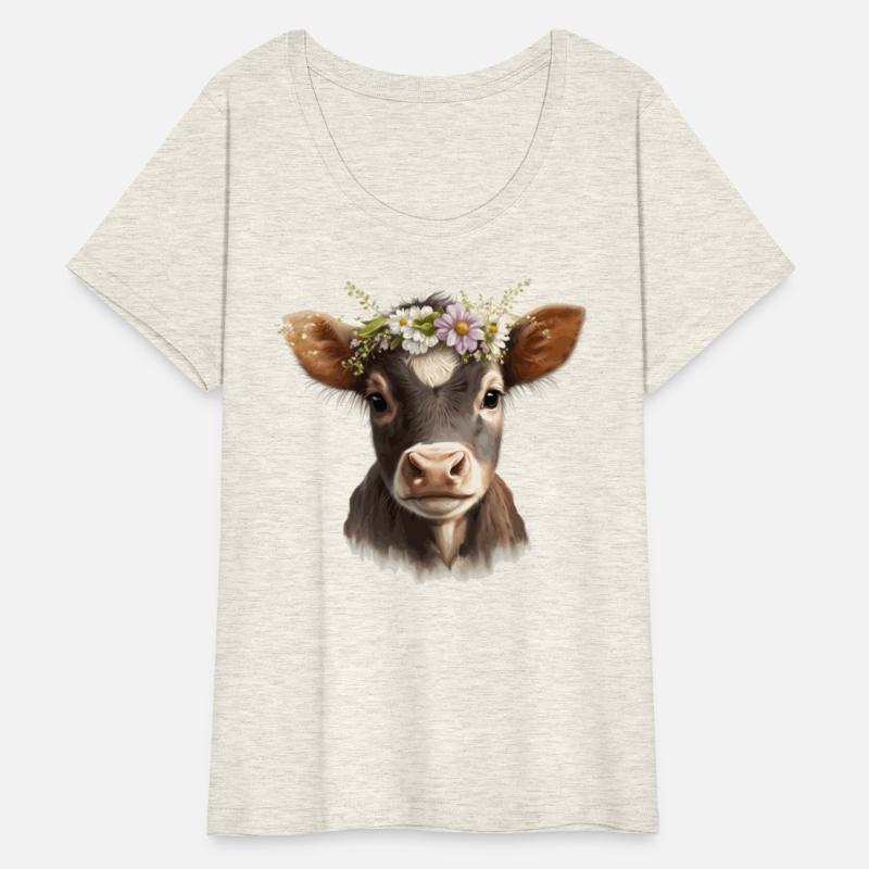 Calf Flower Crown Baby Cow Floral Farm Animal Pet