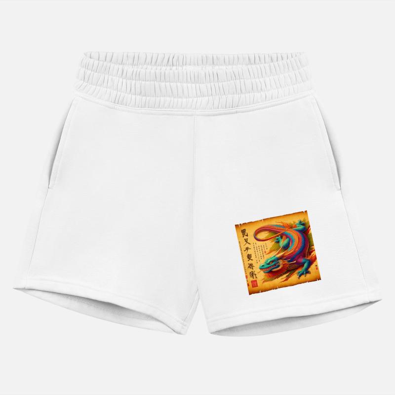 Colorful Lizard Papyrus Scroll Japanese Art