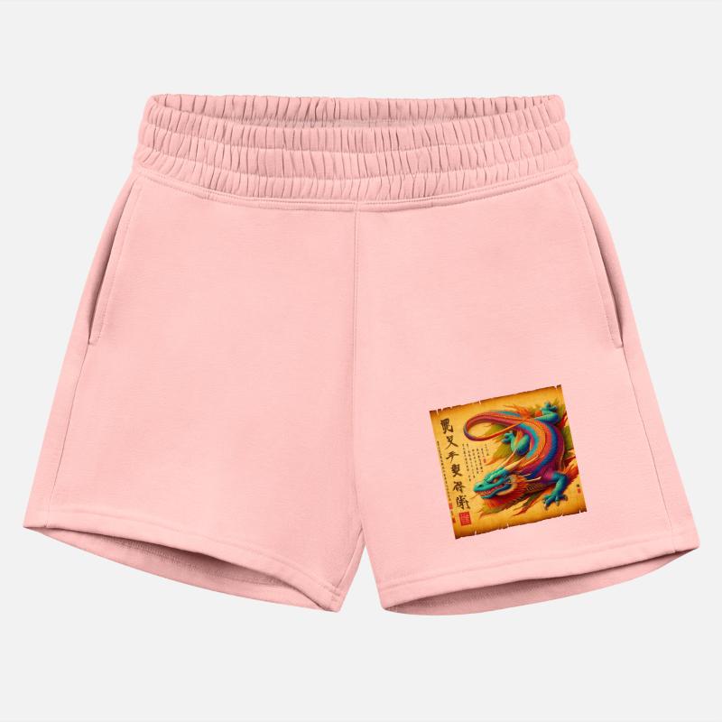 Colorful Lizard Papyrus Scroll Japanese Art