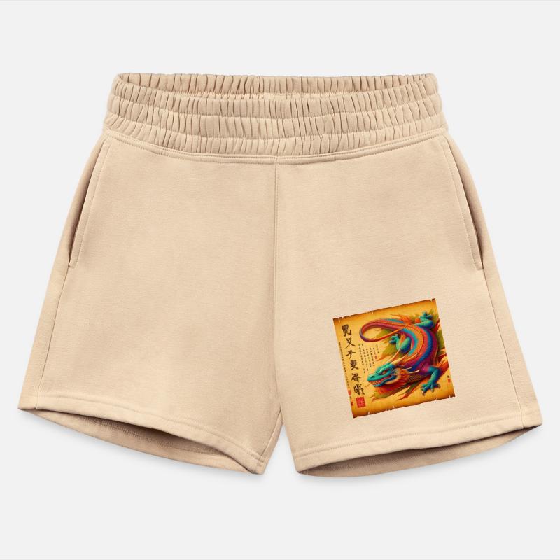 Colorful Lizard Papyrus Scroll Japanese Art