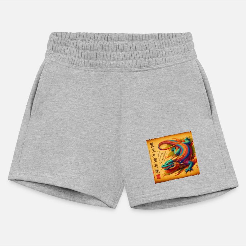 Colorful Lizard Papyrus Scroll Japanese Art