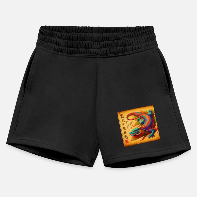 Colorful Lizard Papyrus Scroll Japanese Art