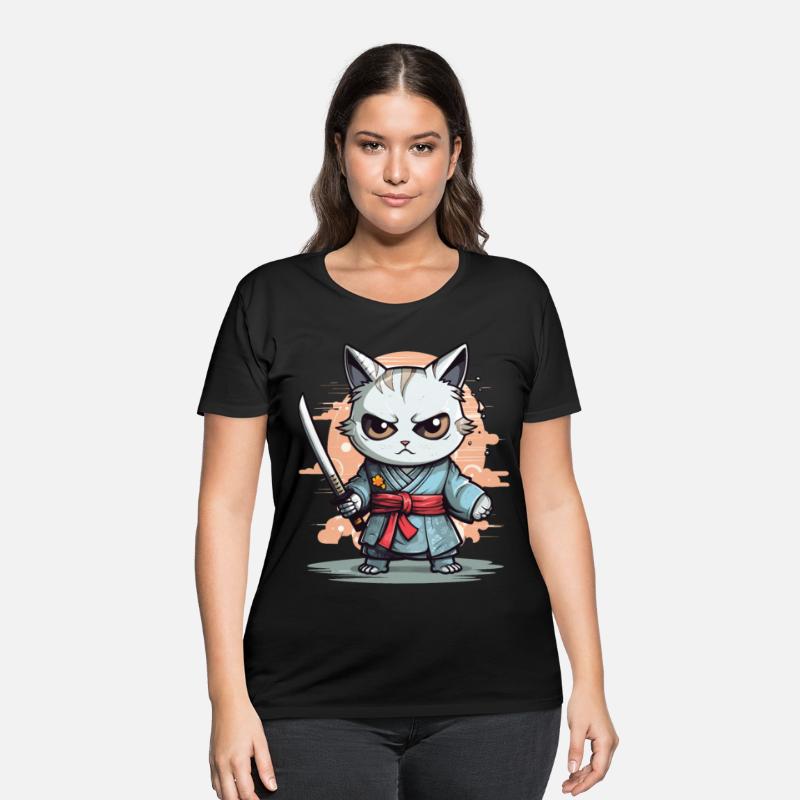 Cute Samurai Cat Kawaii Japanese Ronin Aesthetic A