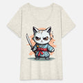 Cute Samurai Cat Kawaii Japanese Ronin Aesthetic A