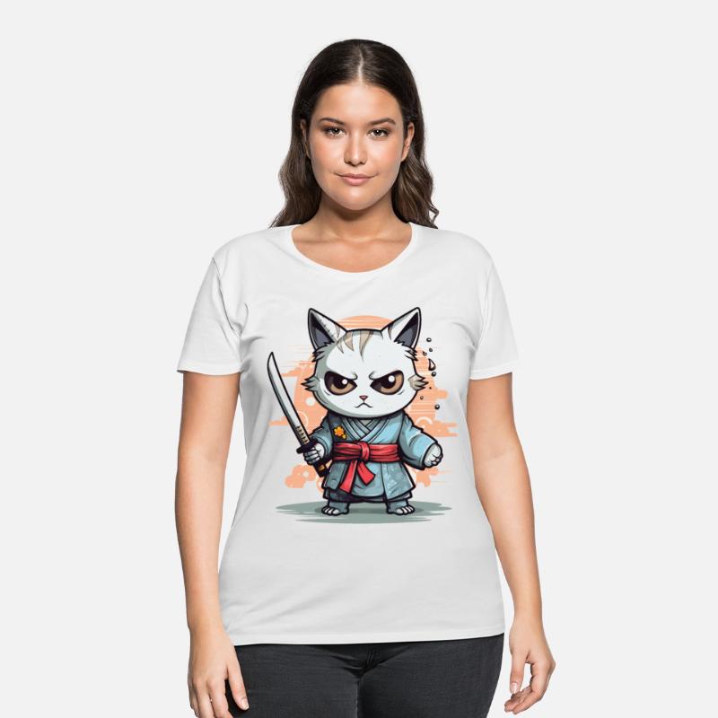 Cute Samurai Cat Kawaii Japanese Ronin Aesthetic A