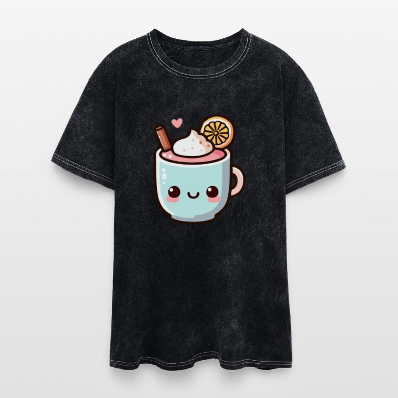 Cute Tea Mug Illustration with Whipped Cream