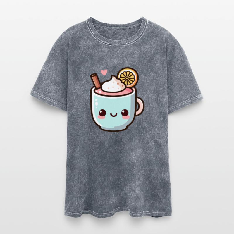 Cute Tea Mug Illustration with Whipped Cream