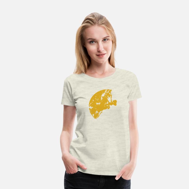 female climber yellow