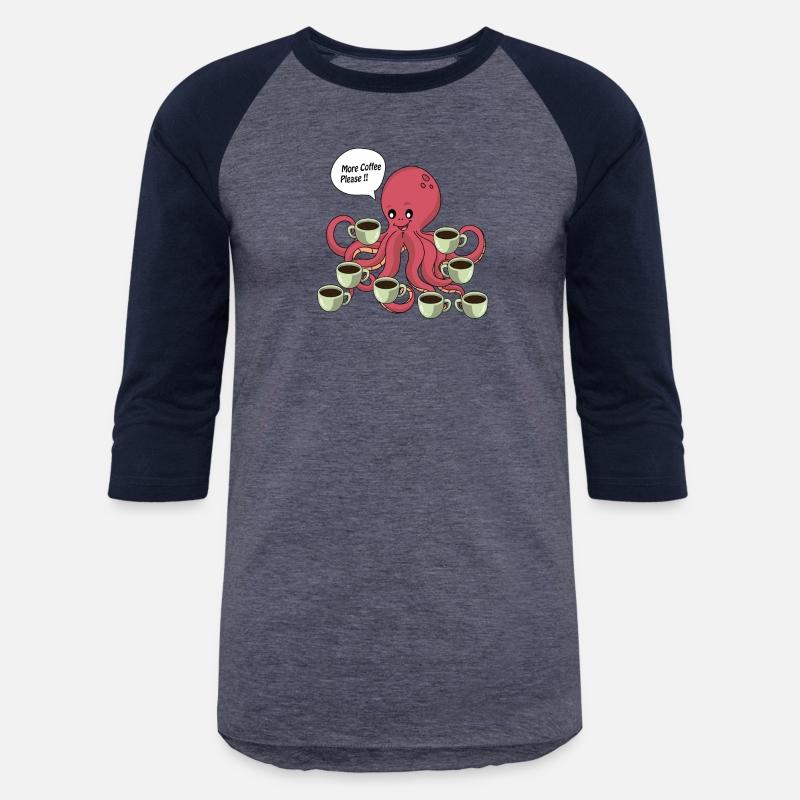 Funny octopus need more coffee cup