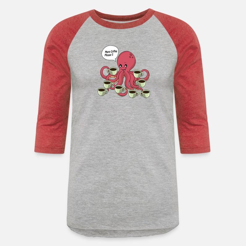 Funny octopus need more coffee cup