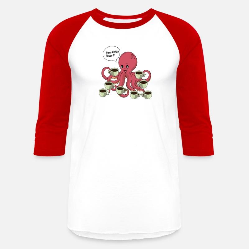 Funny octopus need more coffee cup