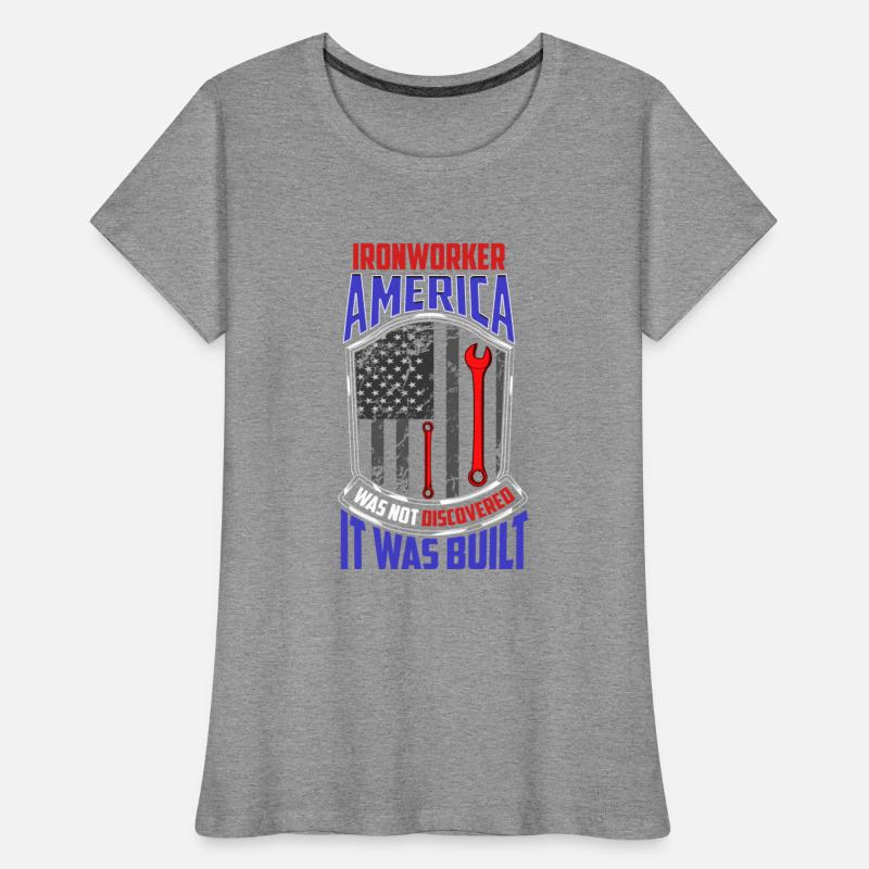 Ironworker American Flag Wrench Grunge Design