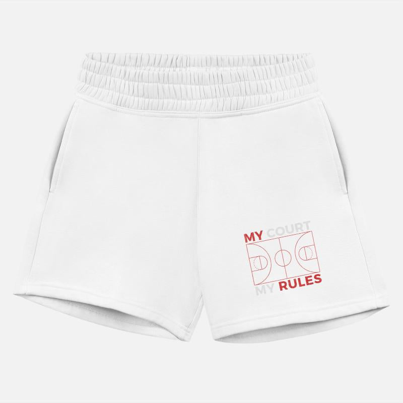 MY COURT MY RULES BASKETBALL RED GREY GRUNGE