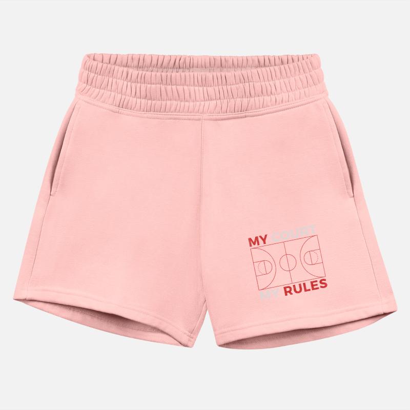 MY COURT MY RULES BASKETBALL RED GREY GRUNGE