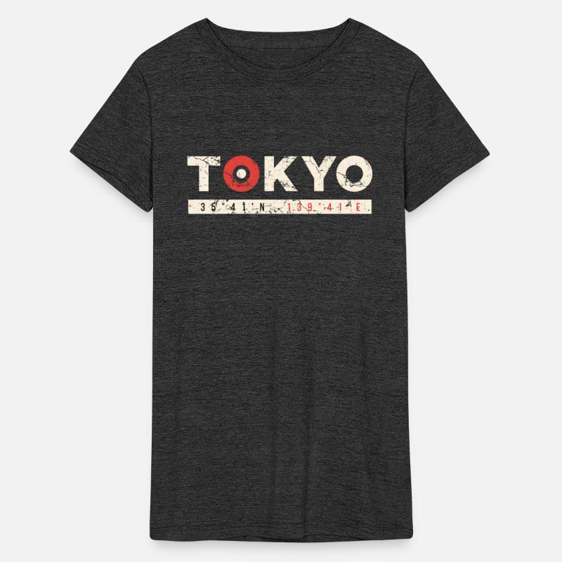 Tokyo Apparel Design With Grunge Effect