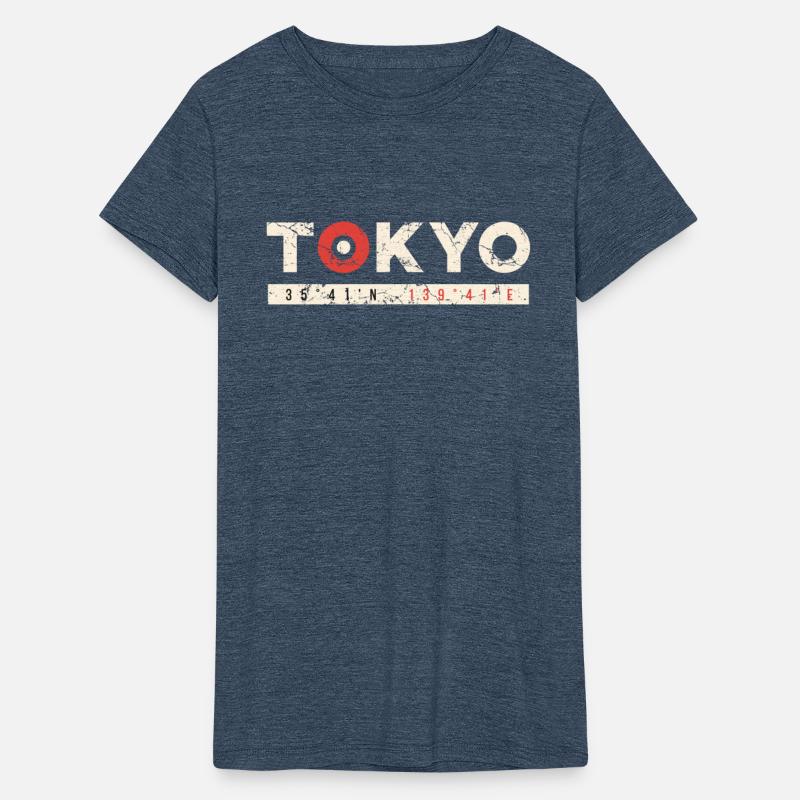 Tokyo Apparel Design With Grunge Effect