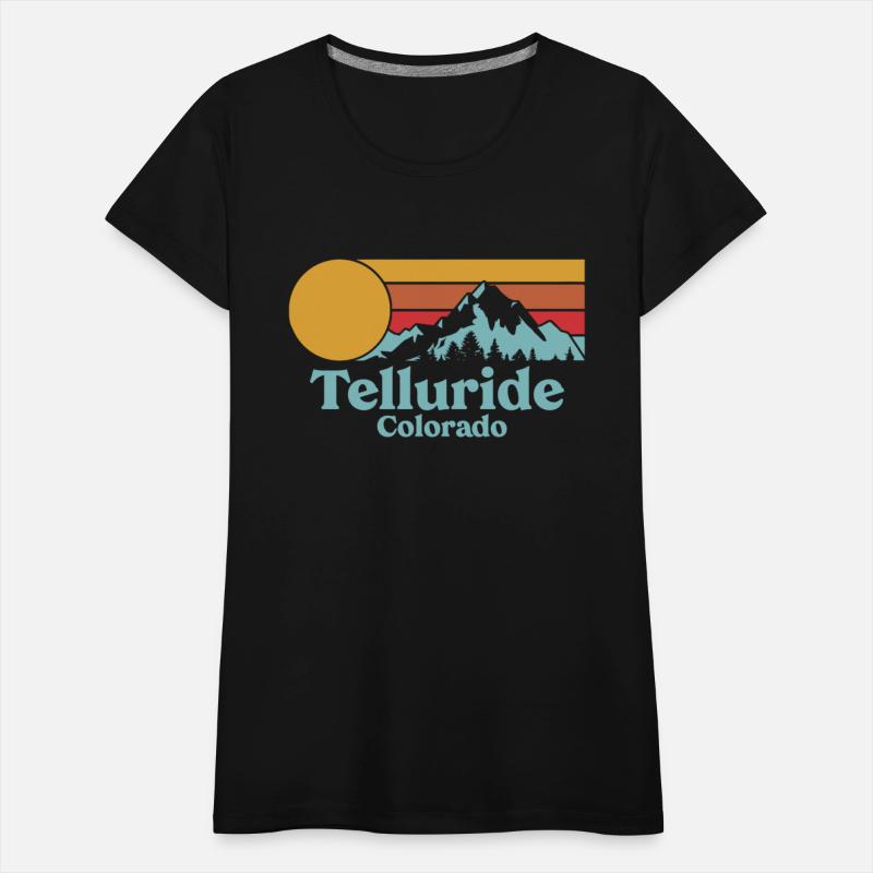 Vintage Telluride Colorado Retro Sun And Mountains