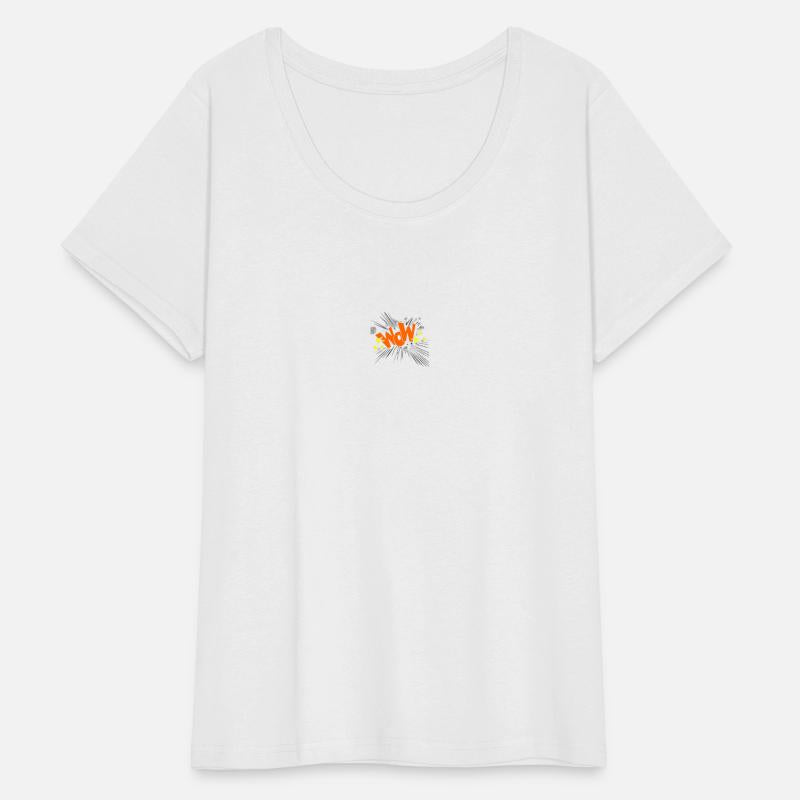 wow orange mixed print design